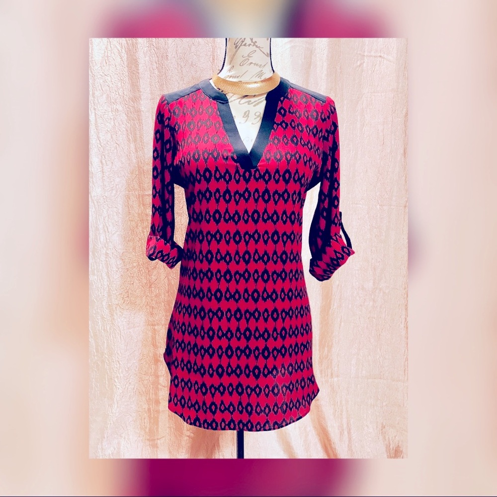 BCX 3/4 Sleeve Long Blouse Size Medium NWOT